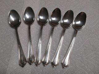 Set Of 6 Gorham Plymouth Pattern Sterling Silver 5.  5 " Teaspoons