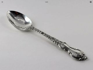 International Du Barry Sterling Silver Pierced Serving Spoon - 8 3/8 "