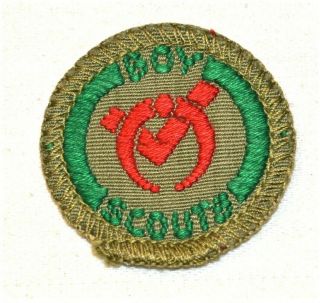 Nos Boy Scout Metal Worker Proficiency Award Badge White Back Troop Large
