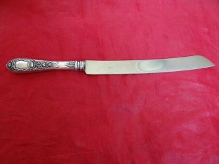 Very Fine Sterling Silver Repousse Handle S.  Kirk & Son Bread Knife