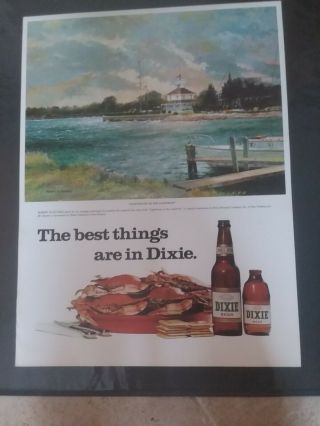 Vintage Dixie Beer Brewery Lake Pontchartrain Lighthouse Orleans Poster