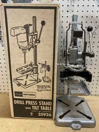 Vintage Craftsman 335.  25926 Drill Press Stand For Electric Drill 