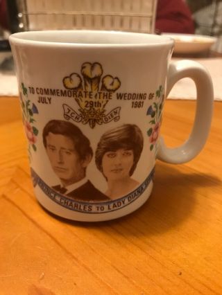 Princess Diana Prince Charles Coffee Mug Tea Cup 1981 Royal Wedding
