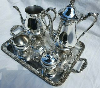 Vintage Viners Silver Plated Sheffield 5 Piece Tea/coffee Set
