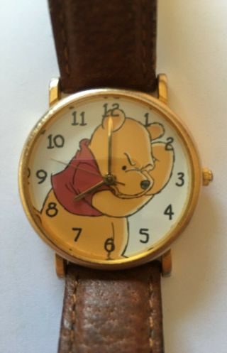 Timex Watch - Disney - Winnie The Pooh - Leather Band,  Needs Battery
