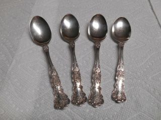 Set Of 4 Gorham Buttercup Pattern Sterling Silver 5 7/8 " Teaspoons No Mono