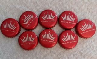 500 Budweiser Beer Bottle Caps,  Red With Crowns.  No Dents