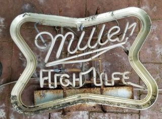 Vintage Miller High Life Real Neon Sign,  Not Classic Bar Everbright