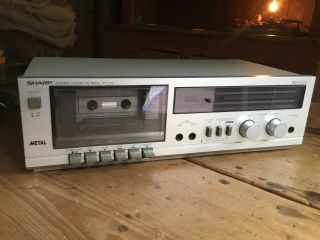 Vintage Sharp Rt - 100 Stereo Cassette Deck Metal Dolby Recording