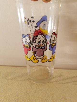 Vintage Pepsi Donald Duck Happy Birthday Mickey Series Glass 1978 2