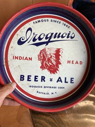 Iroquois Indian Head Beer Tray Buffalo Ny