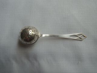 Vintage Sterling Silver Webster Tea Infuser Ball Decor Handle Hinged 5 "