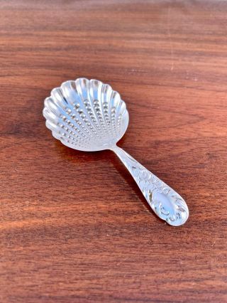 Gorham Aesthetic Sterling Silver Tea Caddy Spoon - Shell 416 Pattern No Mono