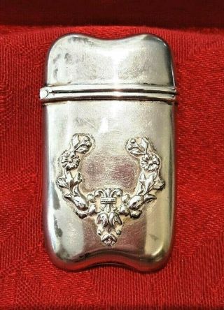 Art Nouveau Match Safe Vesta Sterling Silver