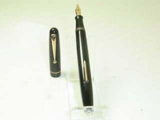 Vintage Mabie Todd Swan 3161 Hard Rubber Fountain Pen Flexy 14ct M Nib Serviced