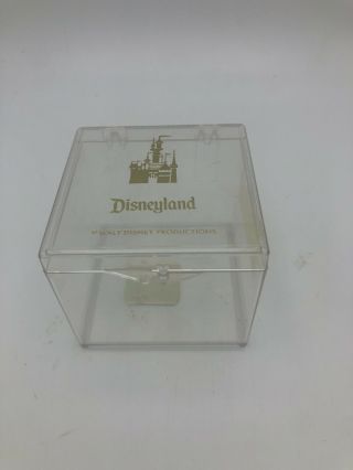 Vintage Walt Disney Disneyland Souvenir Box Clear Trinket Box