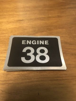 Chicago Fire Department Helmet Shield Front Company Sticker Engine38