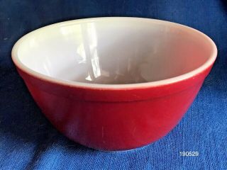 Vintage Early Pyrex Cherry Red Mixing Bowl 402 1½ Qt Very 1950s Atomic