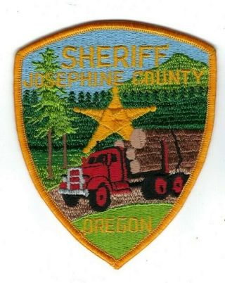 Josephine County Or Oregon Sheriff Patch - Clothback Logging Truck