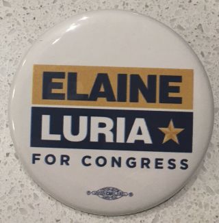 Official 2020 Elaine Luria Virginia Beach Va Democrat Us Congress Button
