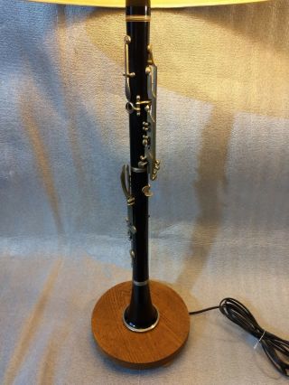Clarinet Lamp Vintage Wood Oak Vito Reso - Tone 3 Steampunk Unique Usa
