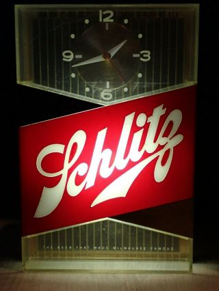 1959 Vintage Joseph Schlitz Light Up Clock