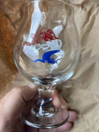 Tree House Brewing " This Land Is Your Land " Tulip Glass Limited Red White Blue