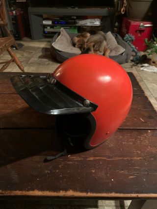 Vintage Motorcycle Helmet Bell R - T 12 - 75 Owned By Ascot Racer John Gennai