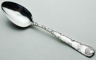 Antique Vintage Signed Tiffany & Co.  Wave Edge Sterling Silver Serving Spoon 2