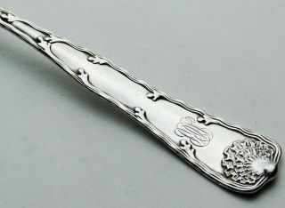 Antique Vintage Signed Tiffany & Co.  Wave Edge Sterling Silver Serving Spoon 3