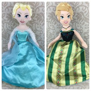 Disney Frozen Anna Elsa Plush Topsy Turvy Doll Two Dolls In One