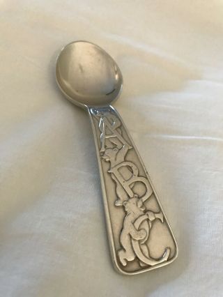 Tiffany & Co.  Sterling Silver Abc Bears Baby Spoon