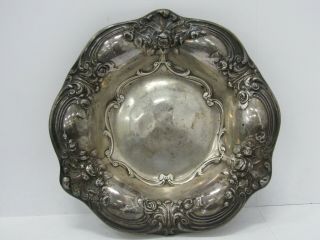 Vintage Gorham Floral Repousse Ornate Sterling Silver Bowl Dish A5331