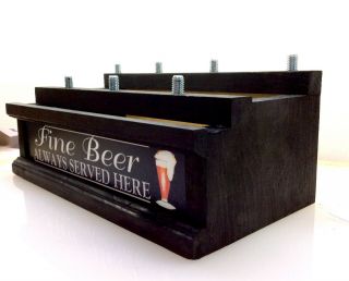 (BLACK FINISH COLOR LED ' S) 7 Beer tap Handle Display 
