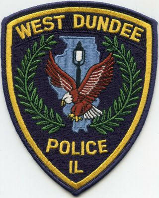 West Dundee Illinois Il Blue Border Police Patch