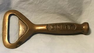 Vintage Kinsey Whiskey Brass Bottle Opener