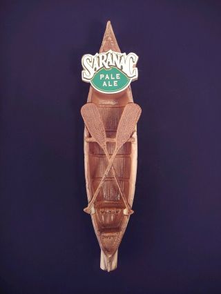 Saranac Pale Ale,  Canoe Beer Tap Handle.  12  Rare Unique Collectible "