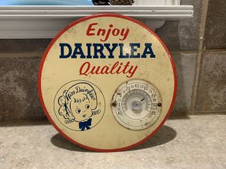 Old Vintage Dairylea Milk Advertising Thermometer Milk Dairy Sign