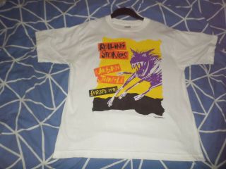 The Rolling Stones 1990 European Tour - Vintage T - Shirt (large) 40 - Inch Chest