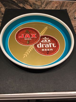 Vintage Jax Draft Beer Serving Tray Metal 13 " Orleans,  La Jackson