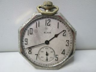 Vintage Elgin 14k Gold Filled Running Pocket Watch
