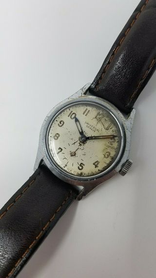 Vintage 1940s Universal Geneve Military Mens Watch Cal.  260 KEEPING TIME WWII 2