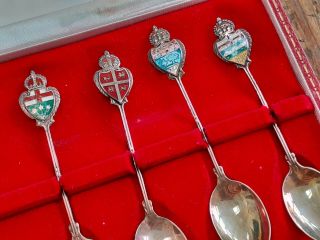 VINTAGE 1970 ' s STERLING SILVER SPOONS CASED WITH SIGNATURES 95g 2