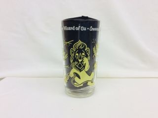 Vintage The Wizard Of Oz Drinking Glass Cowardly Lion Yellow Grafics