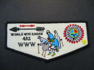 Oa Lodge 432 Wipala Wiki Black Border White Background Flap