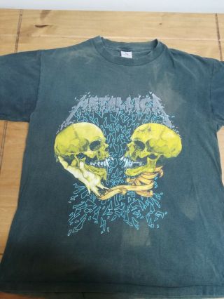 Rare Vintage Metallica Sad But True 91 Tour Tshirt