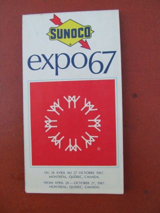 Expo 67 Sunoco Oil Map Montreal Carte De Montréal & Plan With Logos