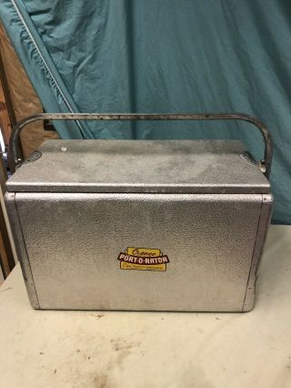 Vintage Cronco Cronstroms Port - O - Rator All Metal Cooler Ice Chest
