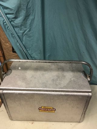 Vintage Cronco Cronstroms Port - O - Rator All Metal Cooler Ice Chest 3