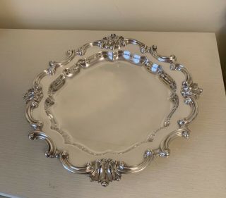 Vintage Reed & Barton Silver Plated Tray 14 " Victorian Pattern 6705
